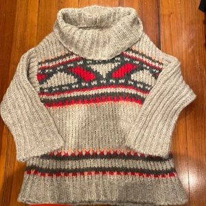 Free People Fairisle chunky knit sweater